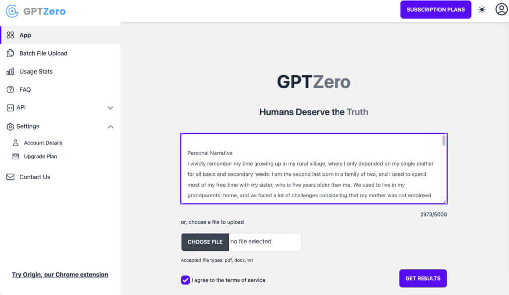 Gptzero