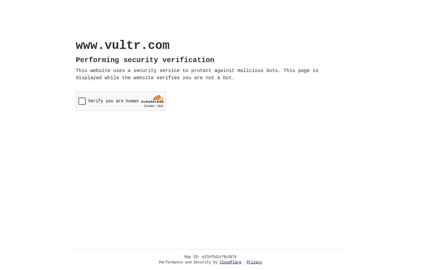 Vultr homepage screenshot