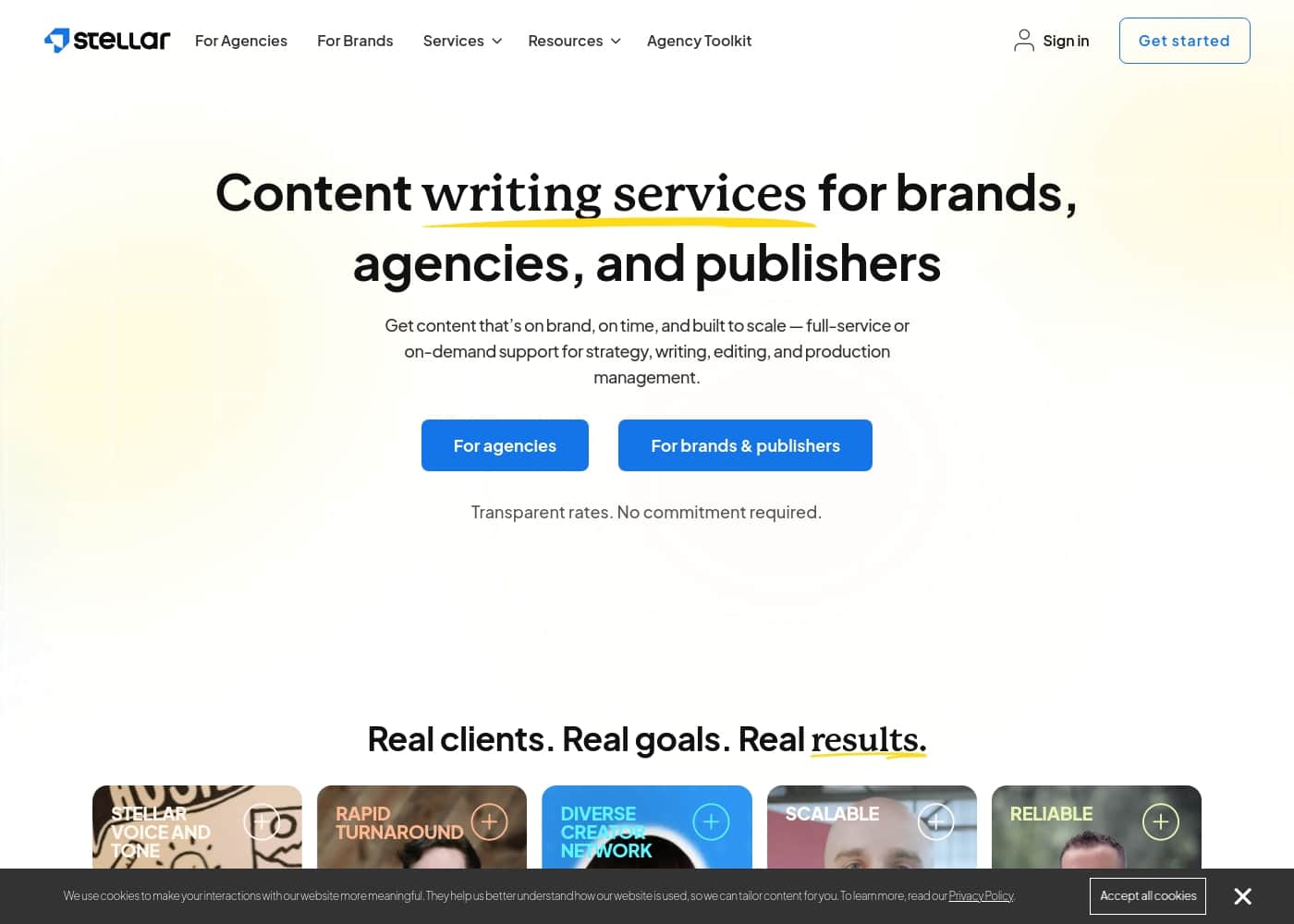 CrowdContent homepage screenshot