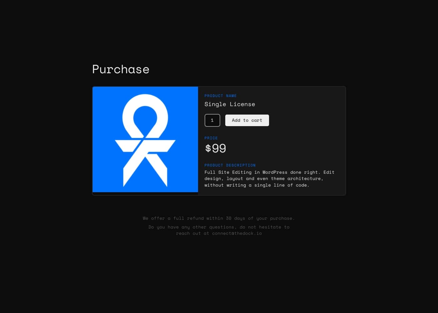 TheDock pricing page screenshot