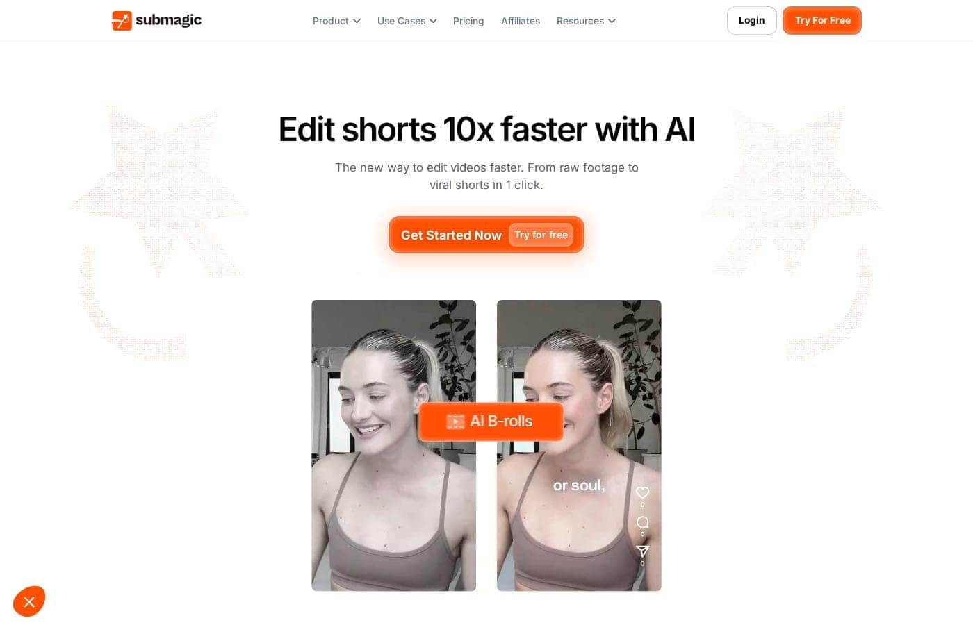 Submagic homepage screenshot