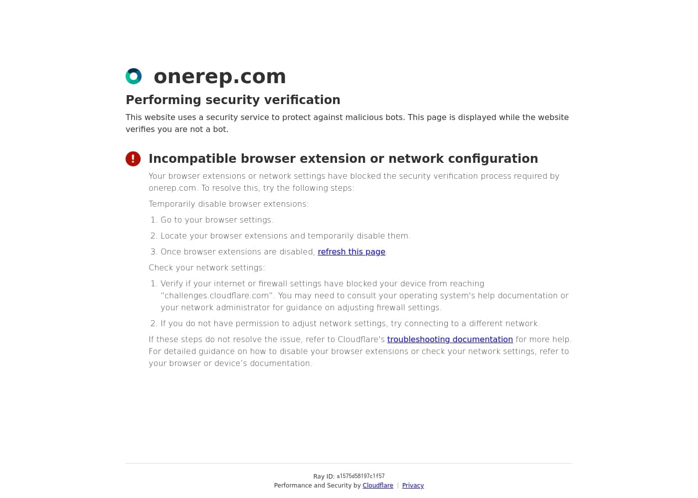 OneRep pricing page screenshot