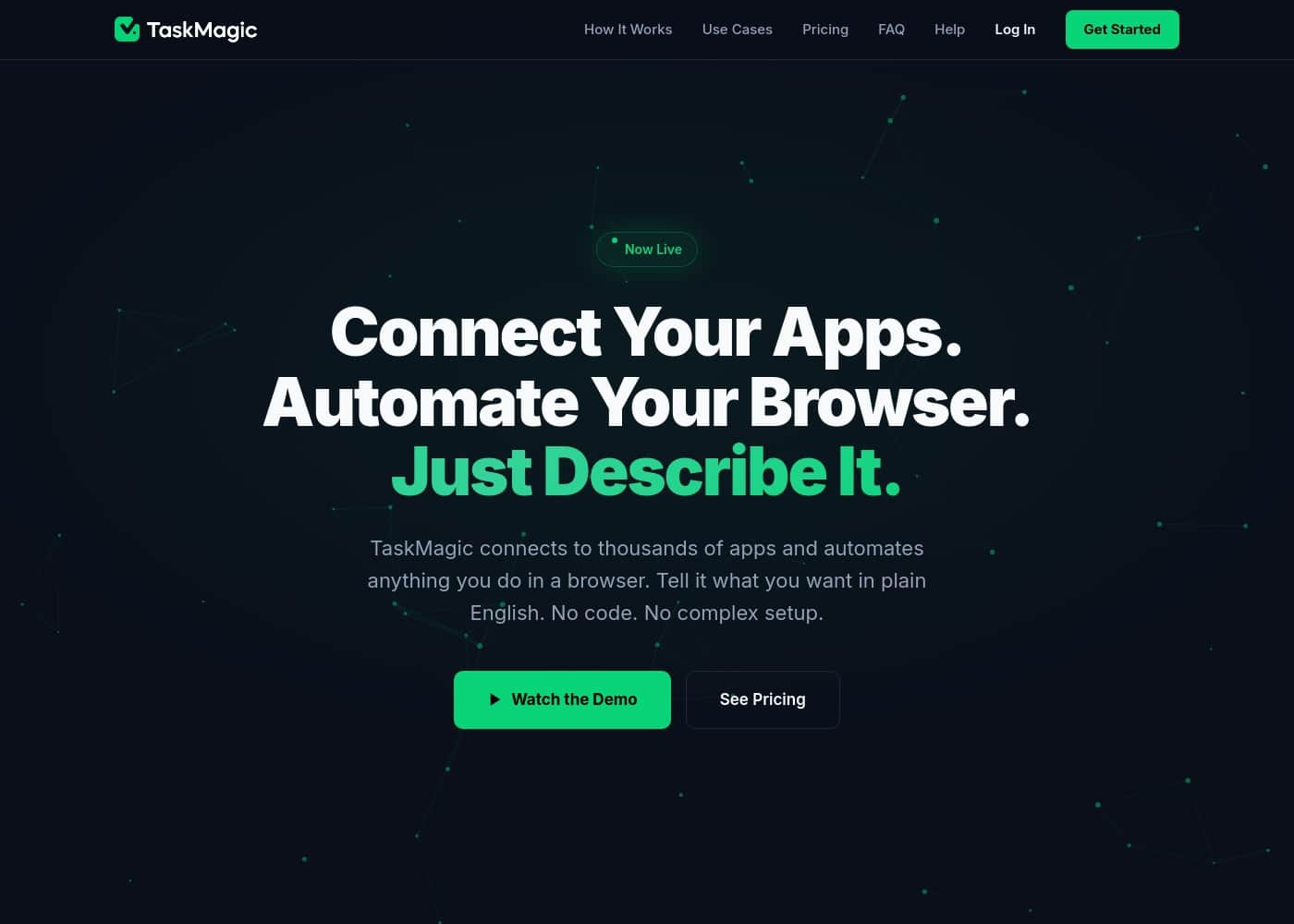 TaskMagic 홈페이지 스크린샷
