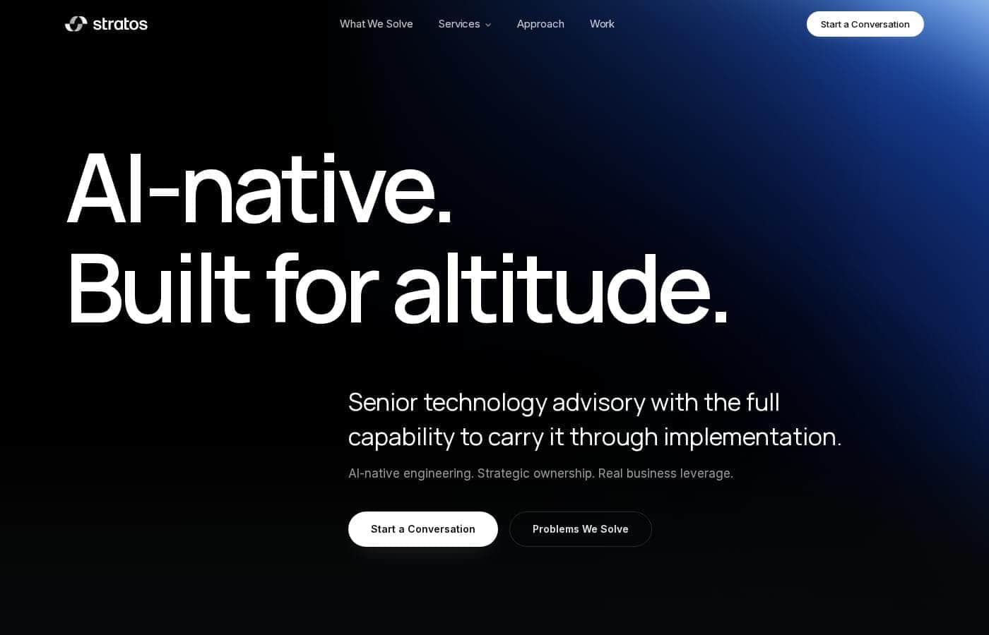 Stratos Development Group 홈페이지 스크린샷