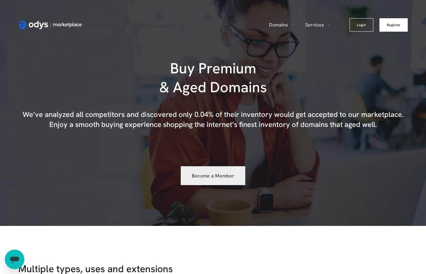 Odys pricing page screenshot