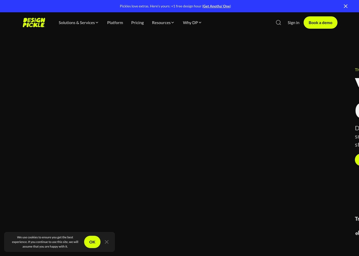 Design Pickle 홈페이지 스크린샷