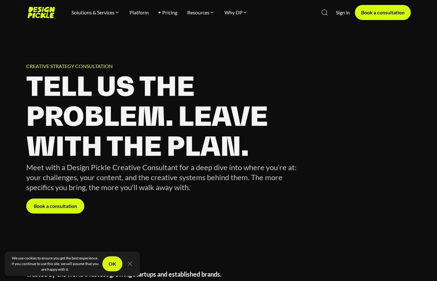 Screenshot della pagina prezzi di Design Pickle