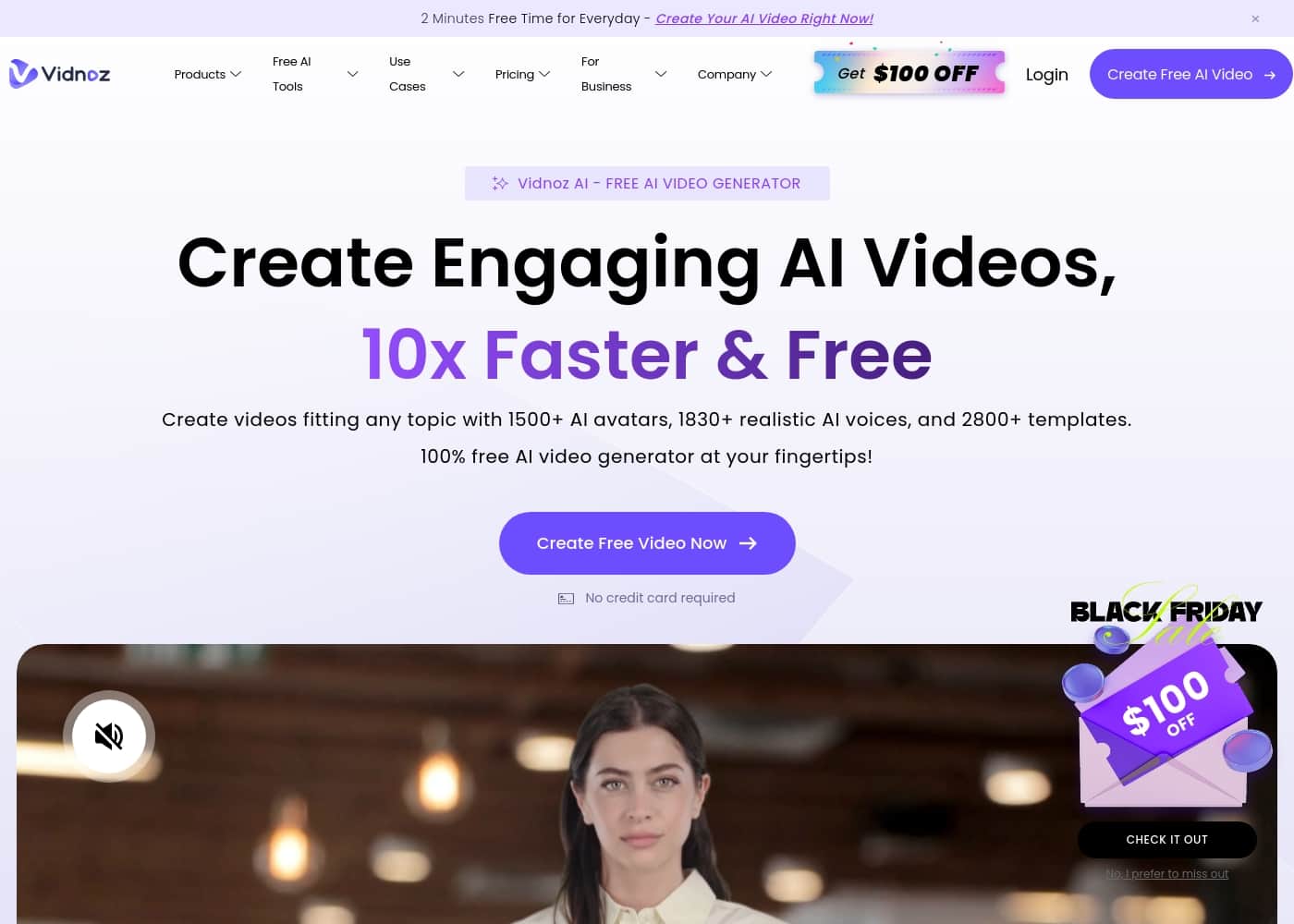 Vidnoz homepage screenshot