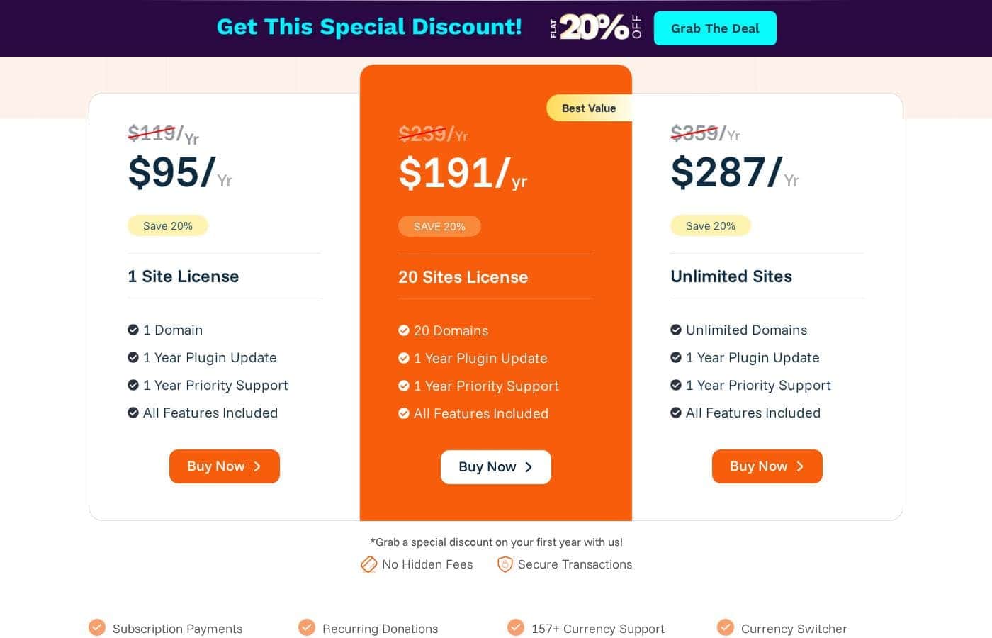 Paymattic pricing page screenshot