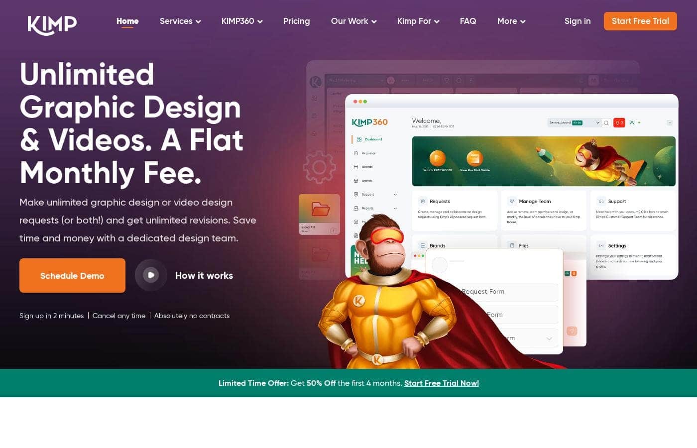 Kimp.io 홈페이지 스크린샷