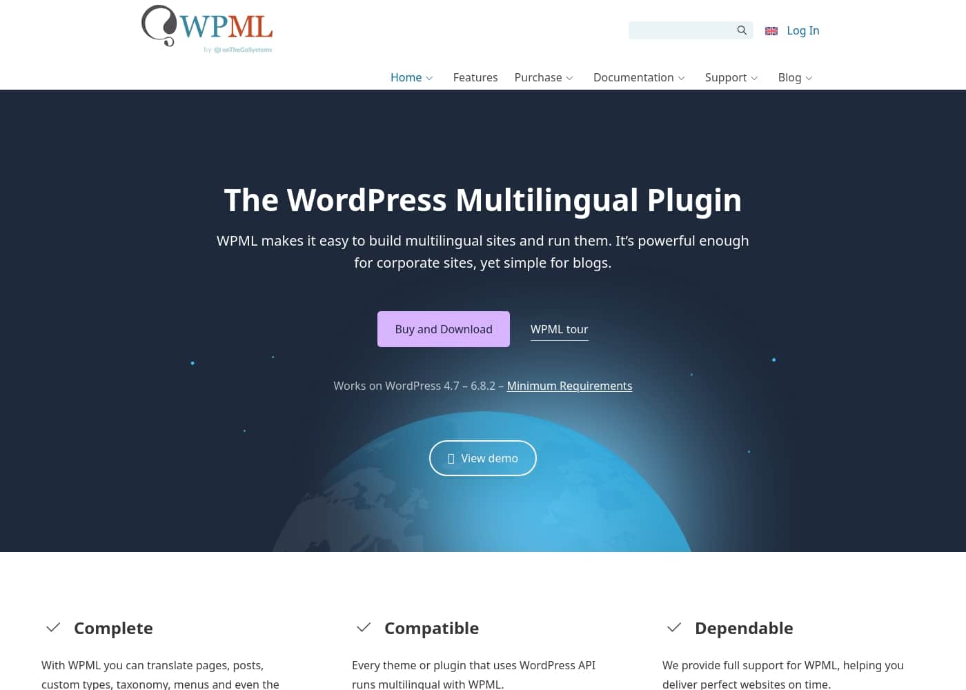 WPML homepage screenshot