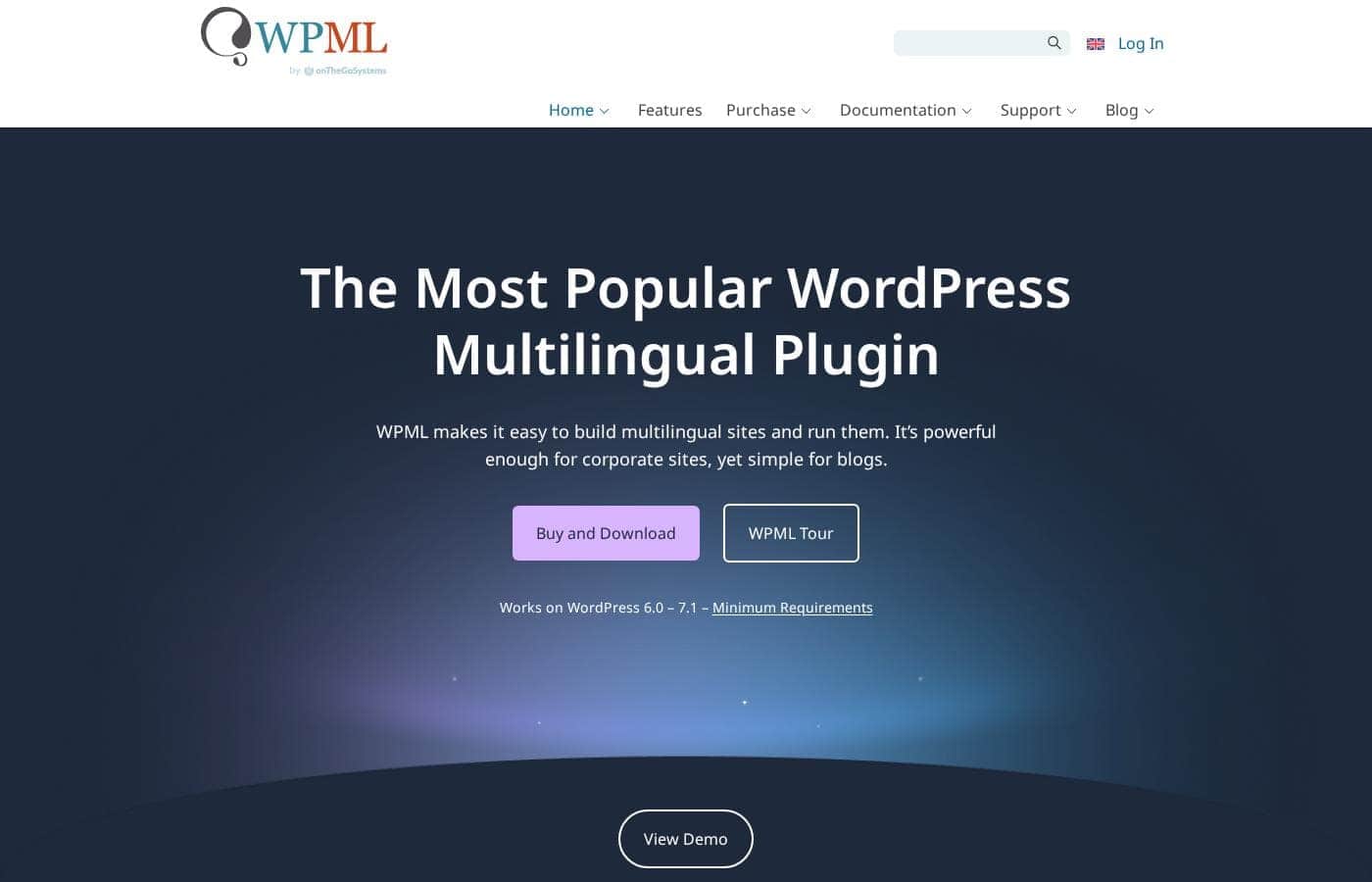WPML homepage screenshot