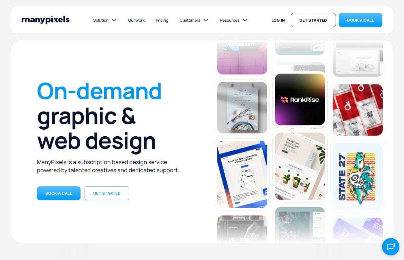 ManyPixels homepage screenshot