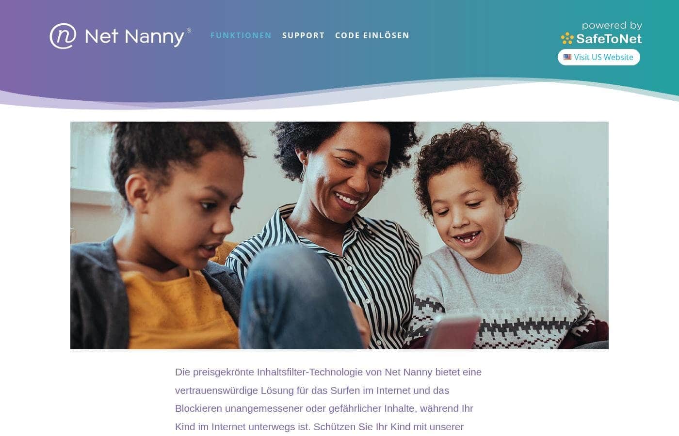 Captura de la página de precios de Net Nanny