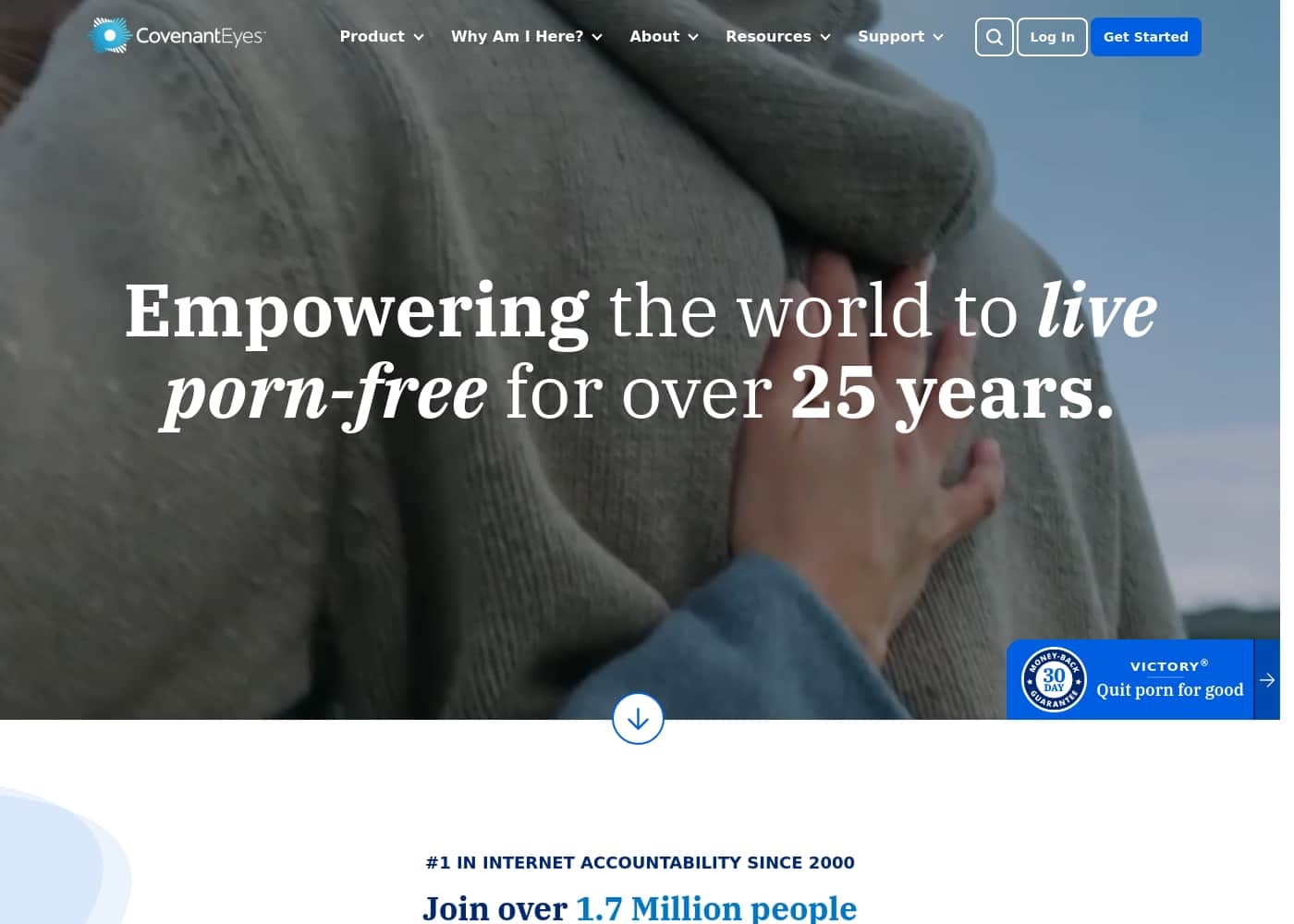 Covenant Eyes homepage screenshot