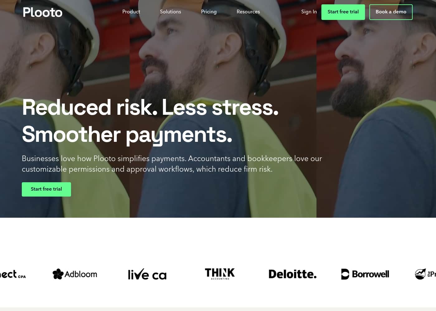 Plooto Homepage-Screenshot