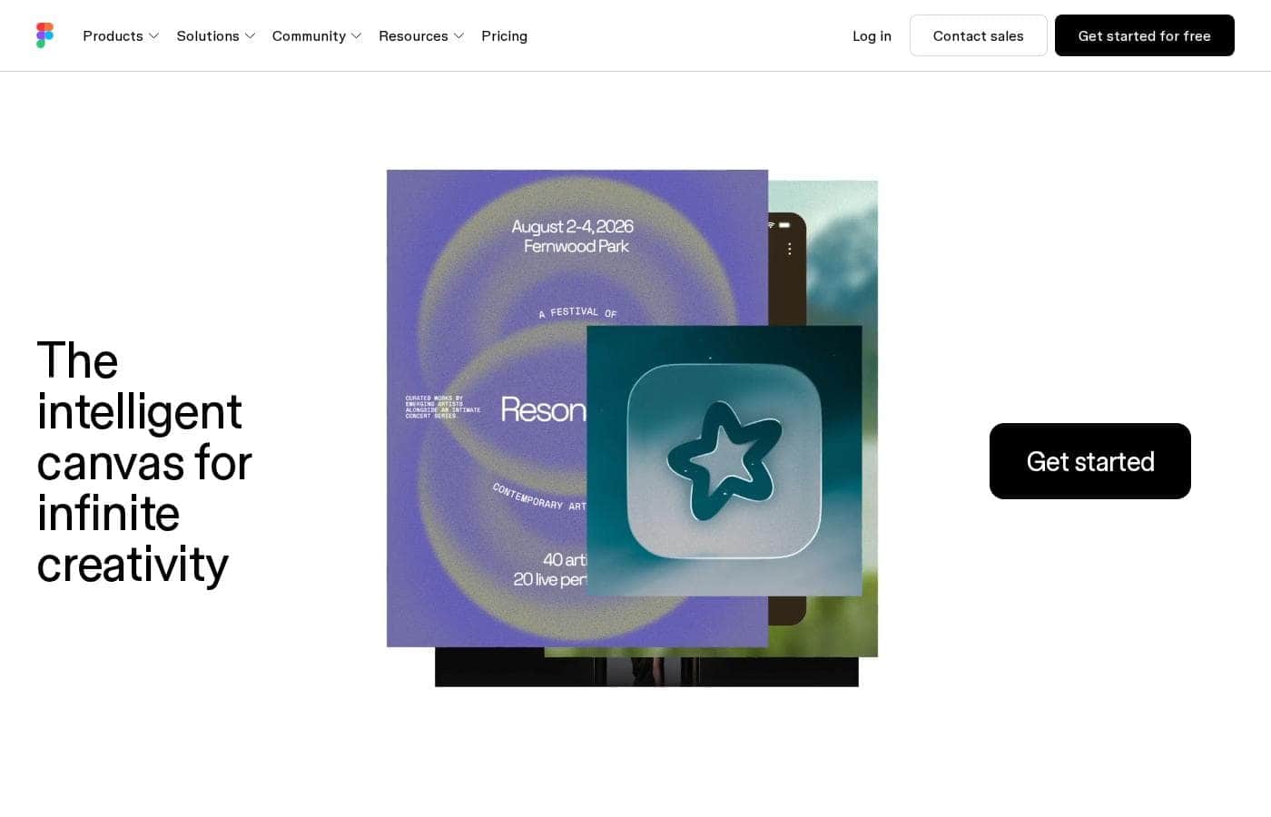 Figma homepage screenshot