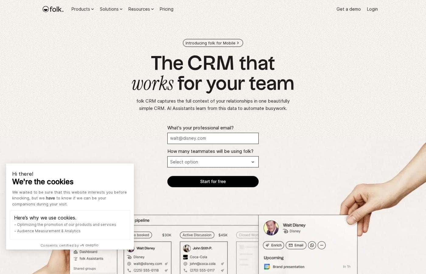 folk homepage screenshot