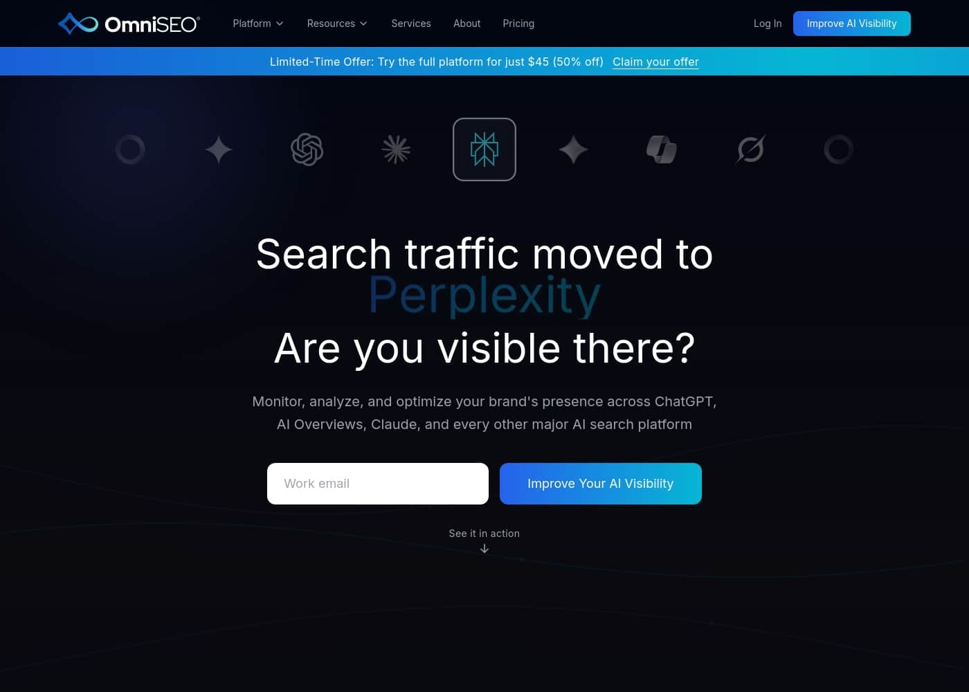 OmniSEO Homepage-Screenshot