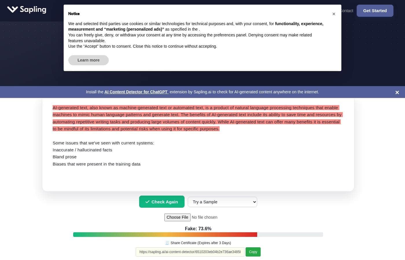 Sapling homepage screenshot