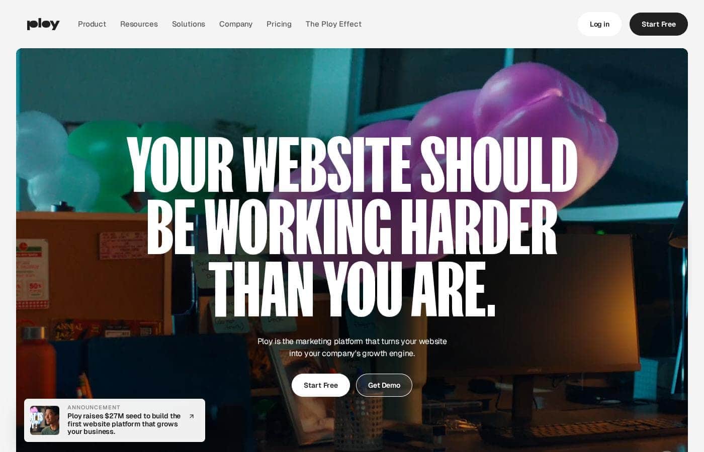 Ploy.ai Homepage-Screenshot