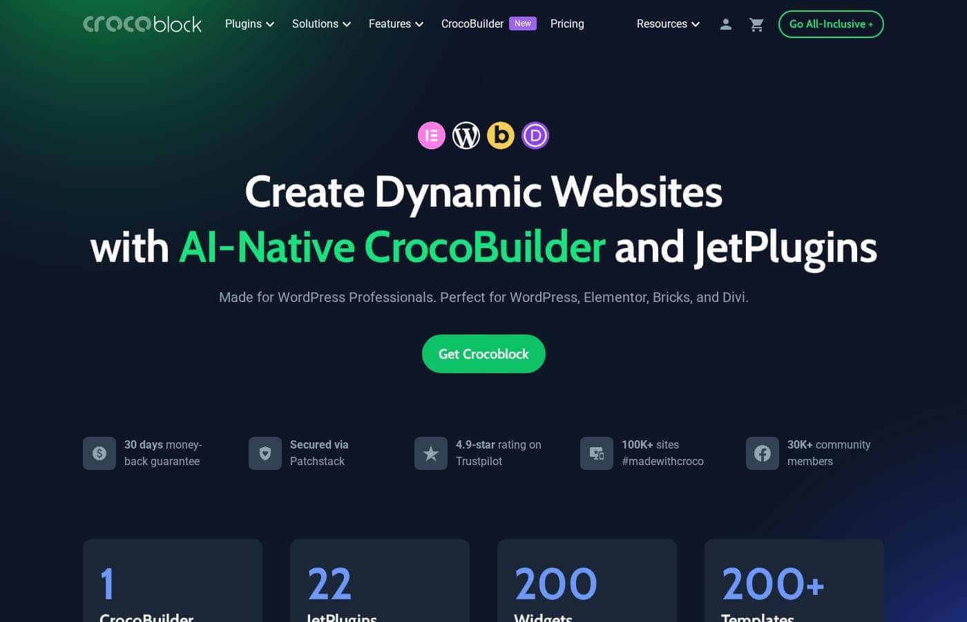 Crocoblock homepage screenshot