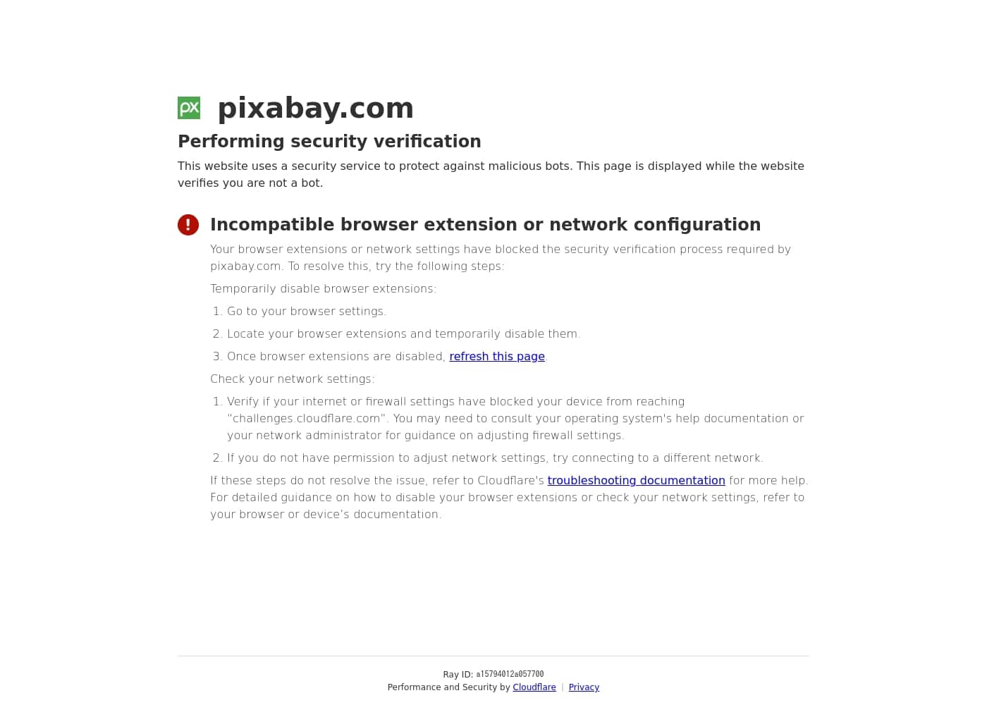 Capture d'écran de la page tarifs de Pixabay