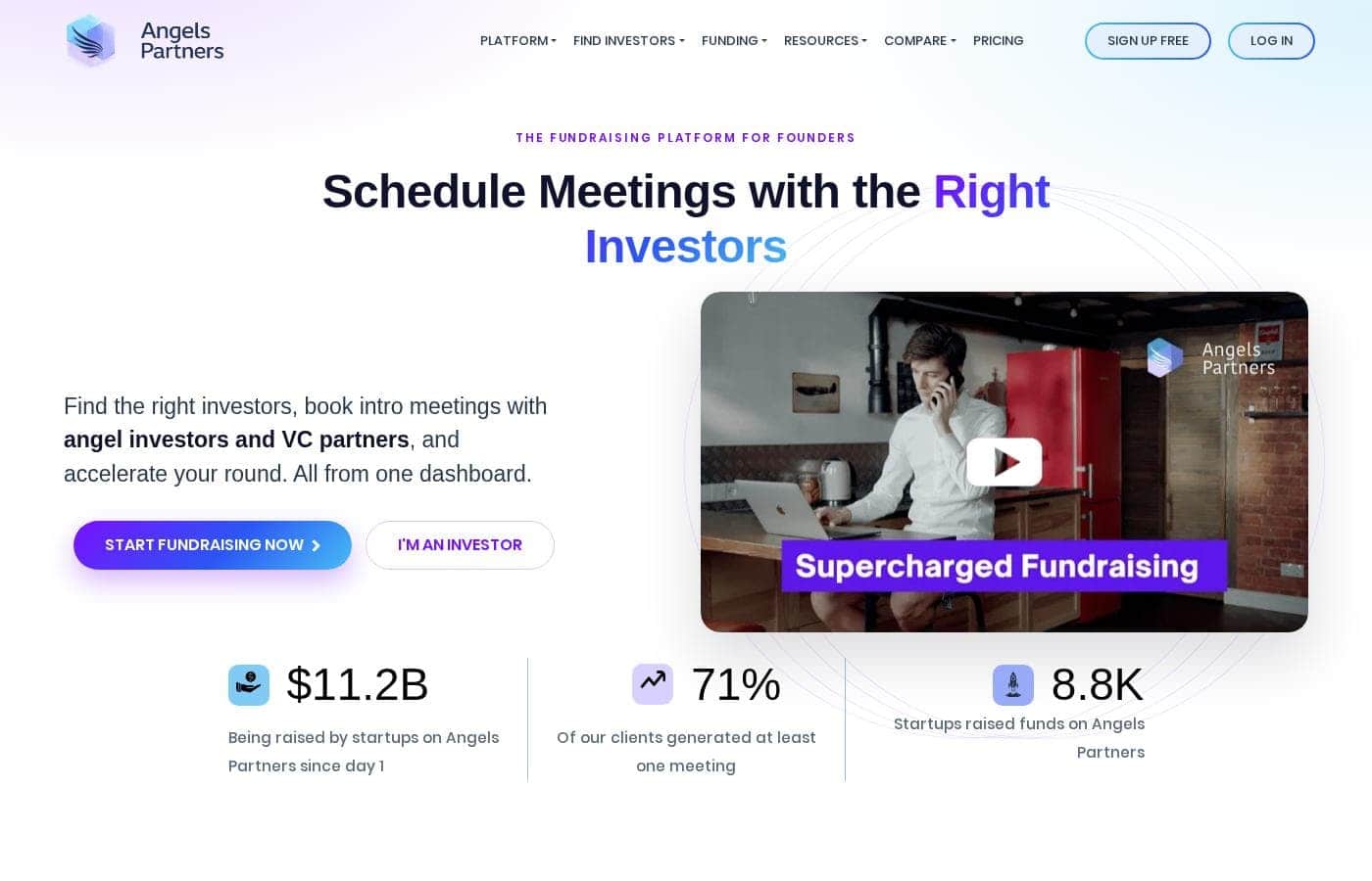 Angels Partners Homepage-Screenshot