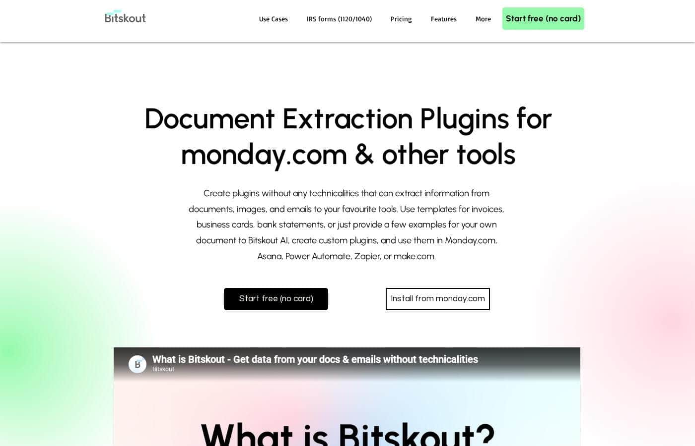 Bitskout homepage screenshot