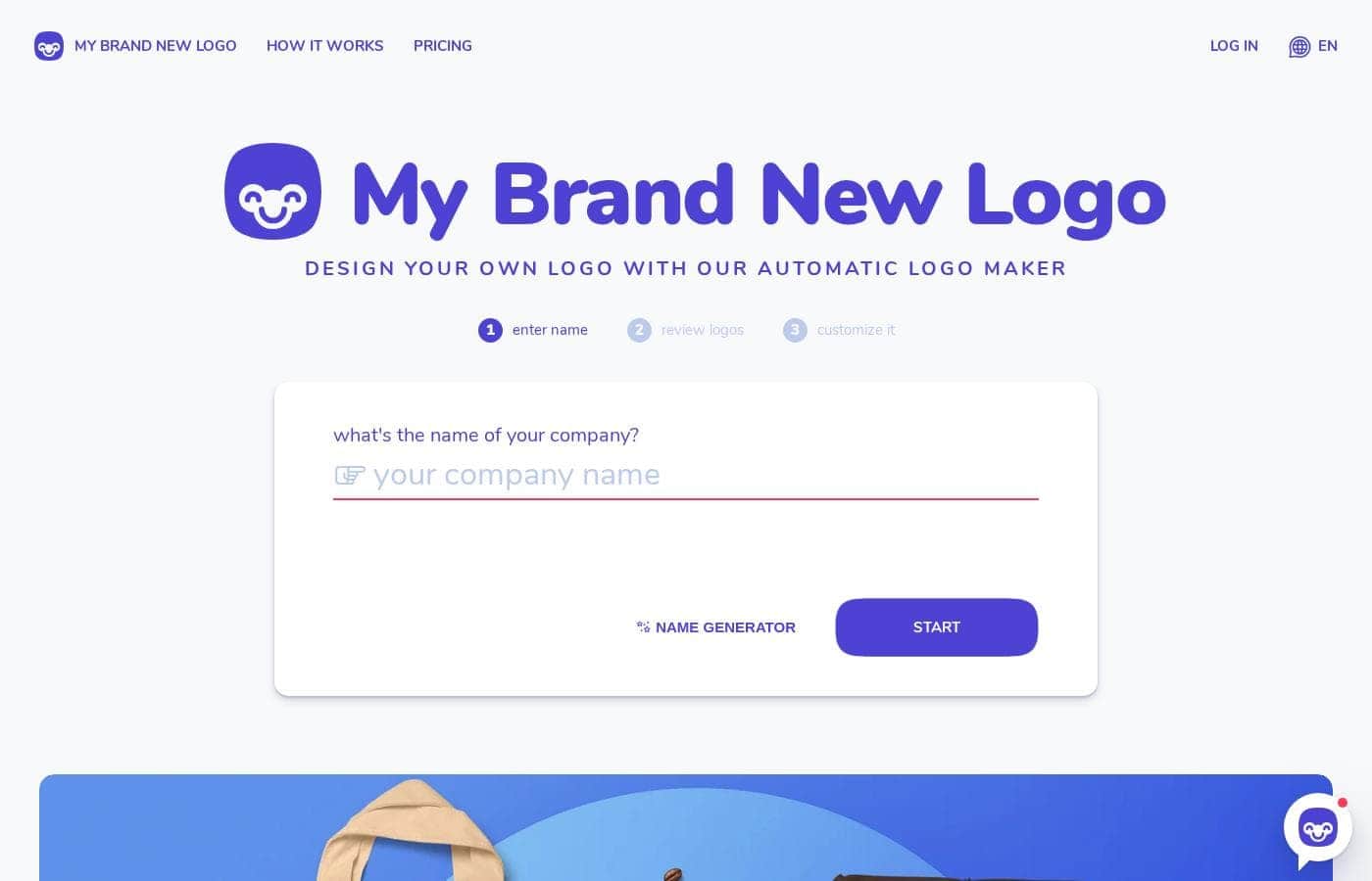 My Brand New Logo homepage screenshot