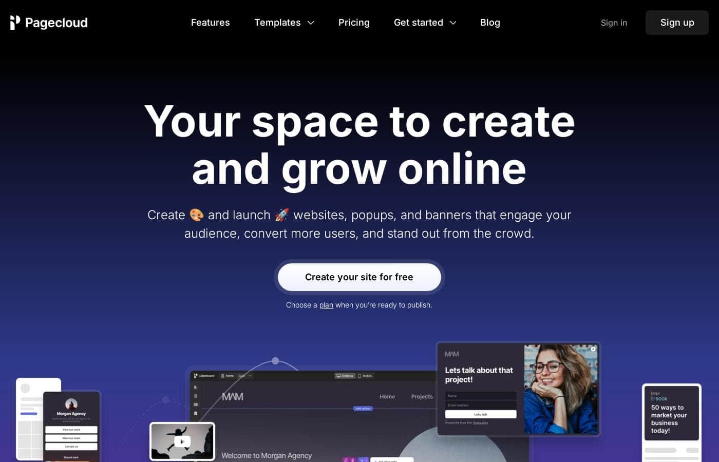 PageCloud homepage screenshot