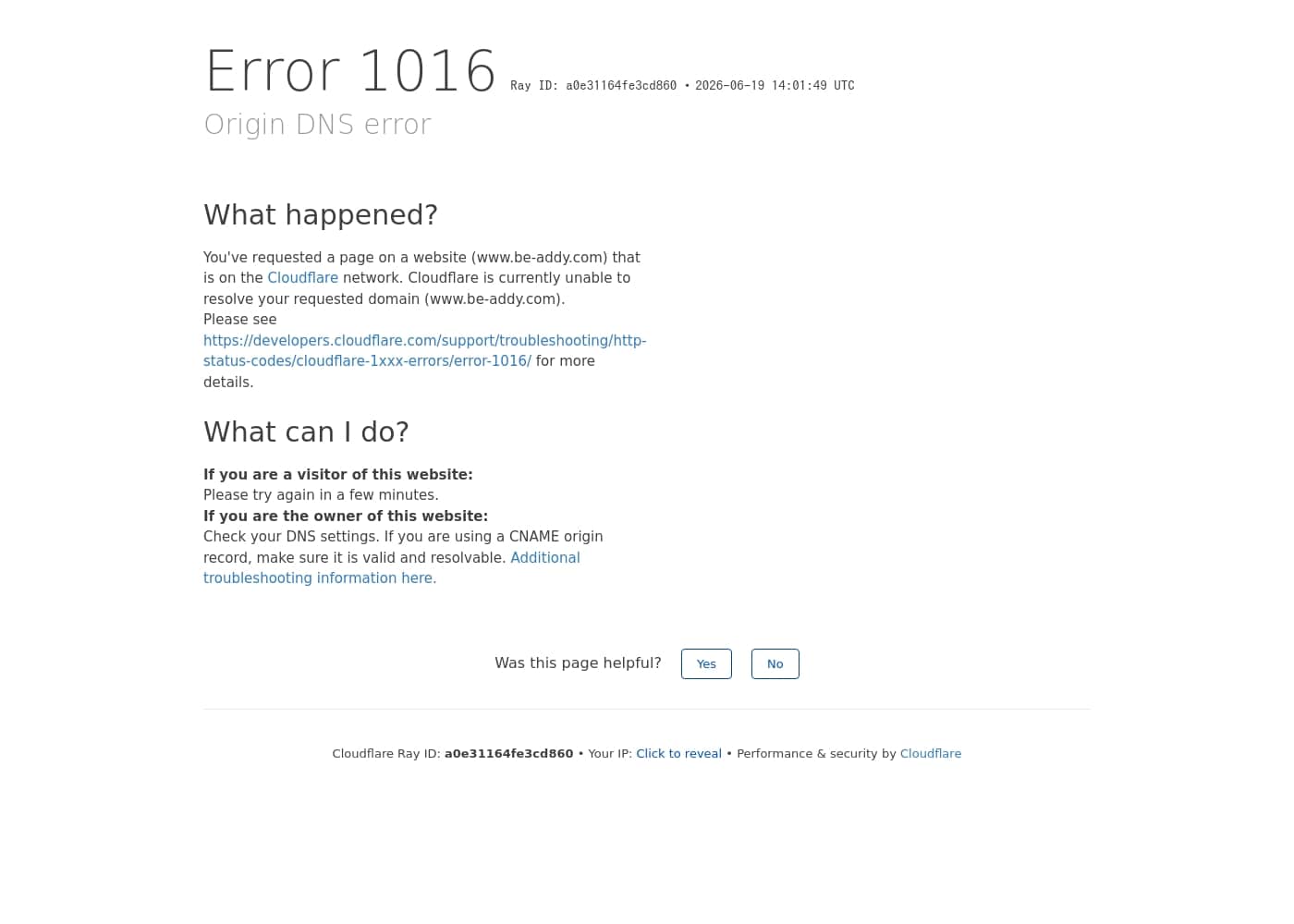 BeAddy homepage screenshot
