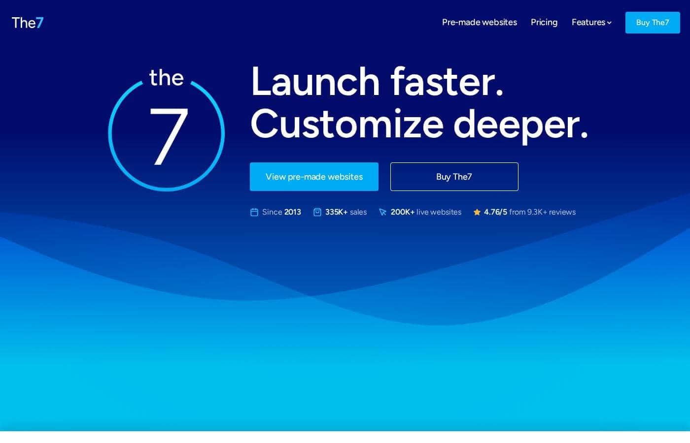 The7 homepage screenshot