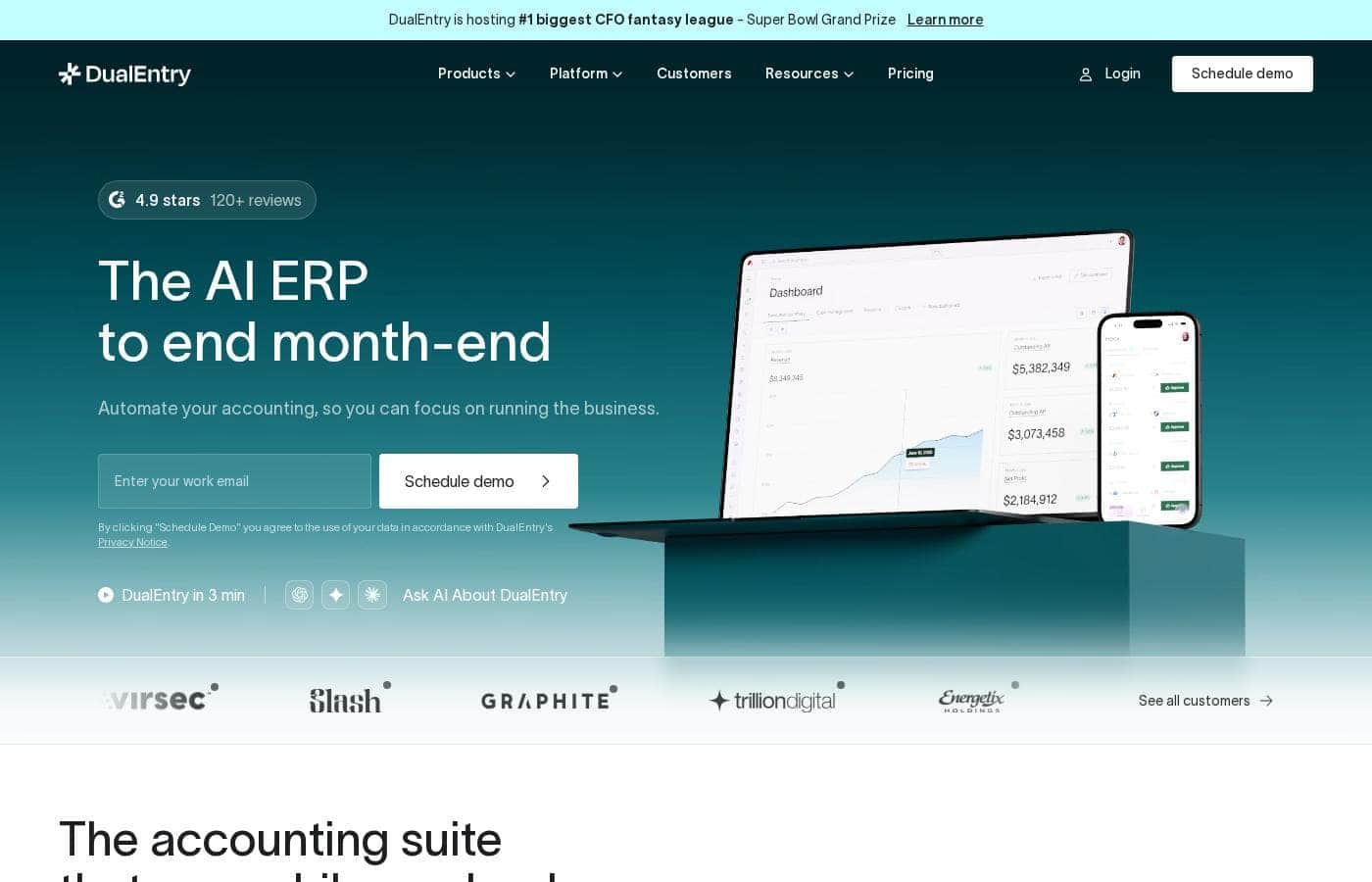 DualEntry Homepage-Screenshot