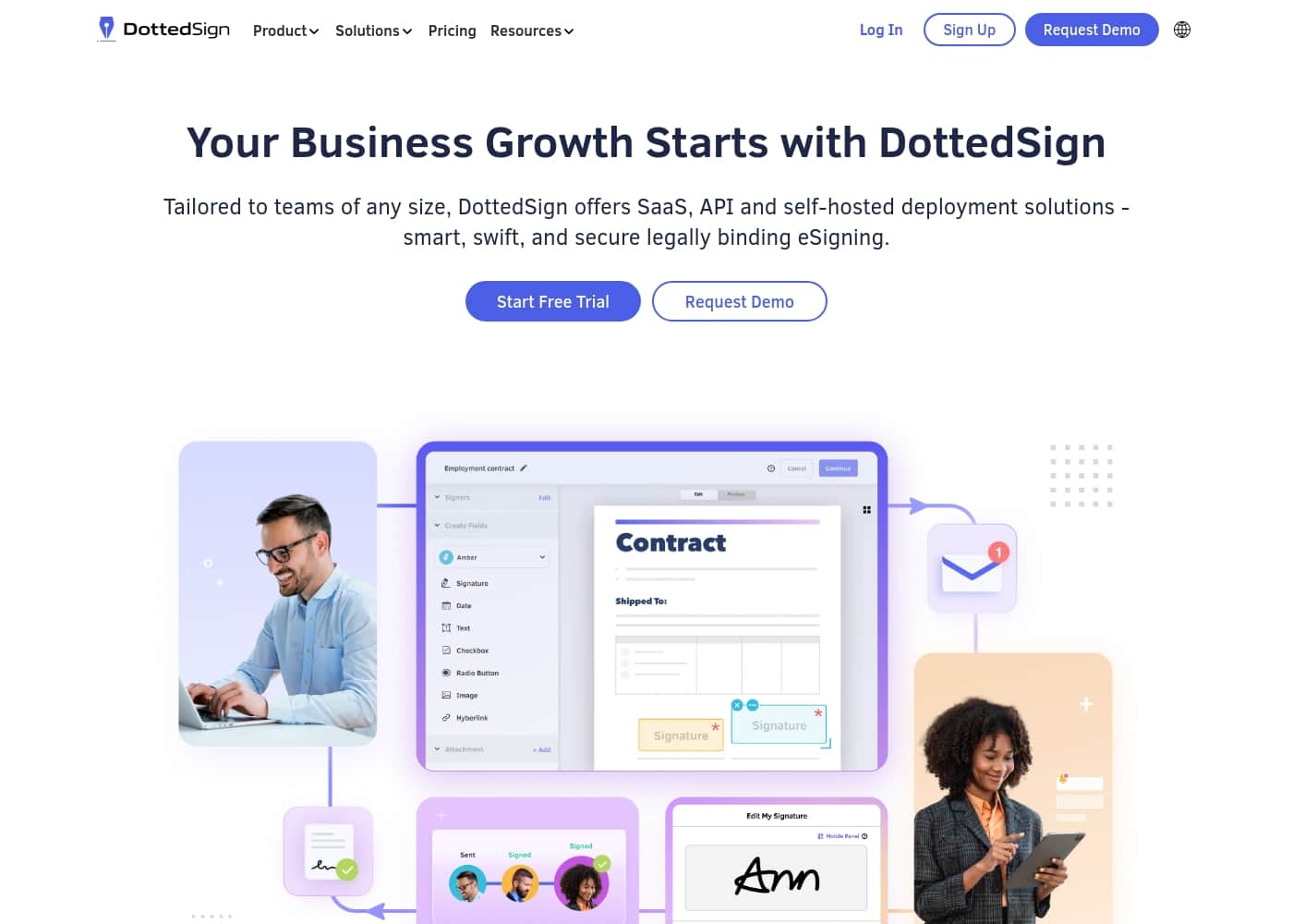 DottedSign homepage screenshot