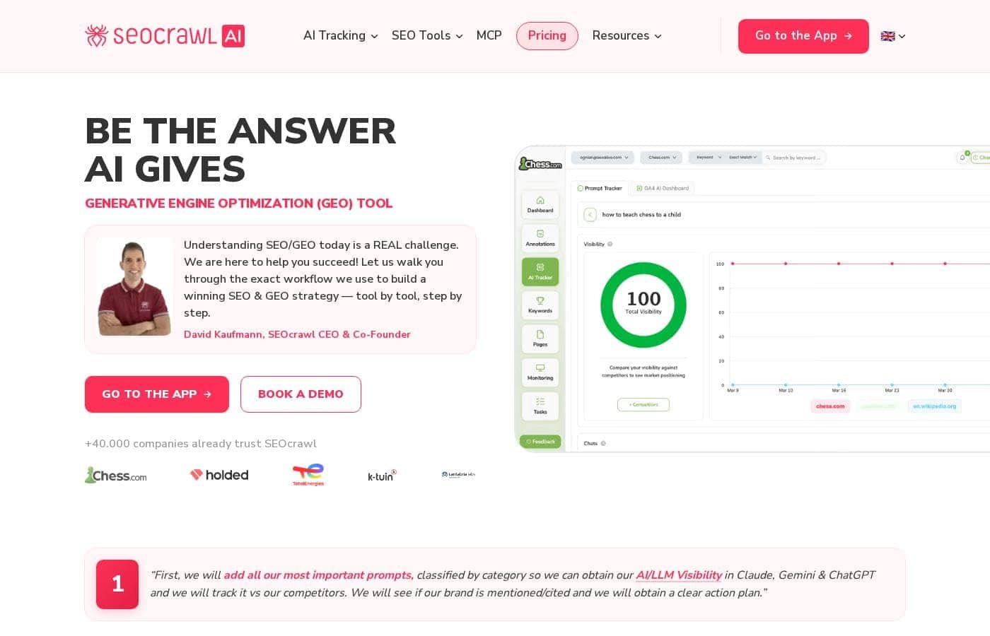 SEOcrawl homepage screenshot
