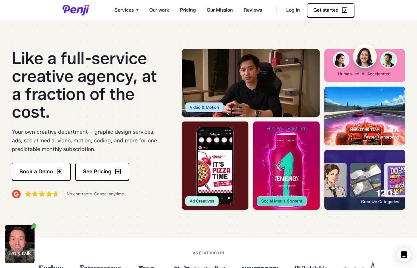 Penji homepage screenshot