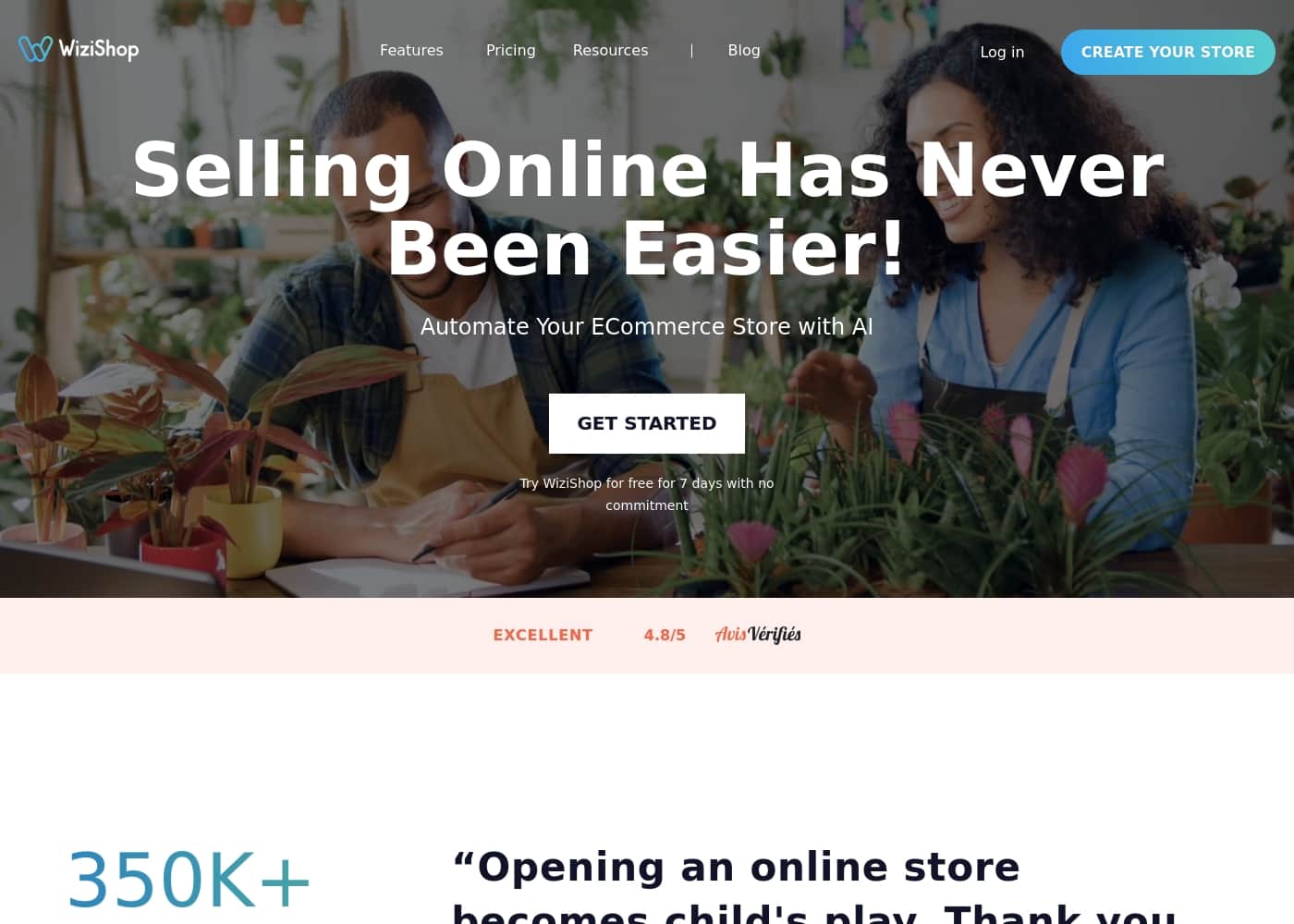 Скриншот главной страницы Wizishop