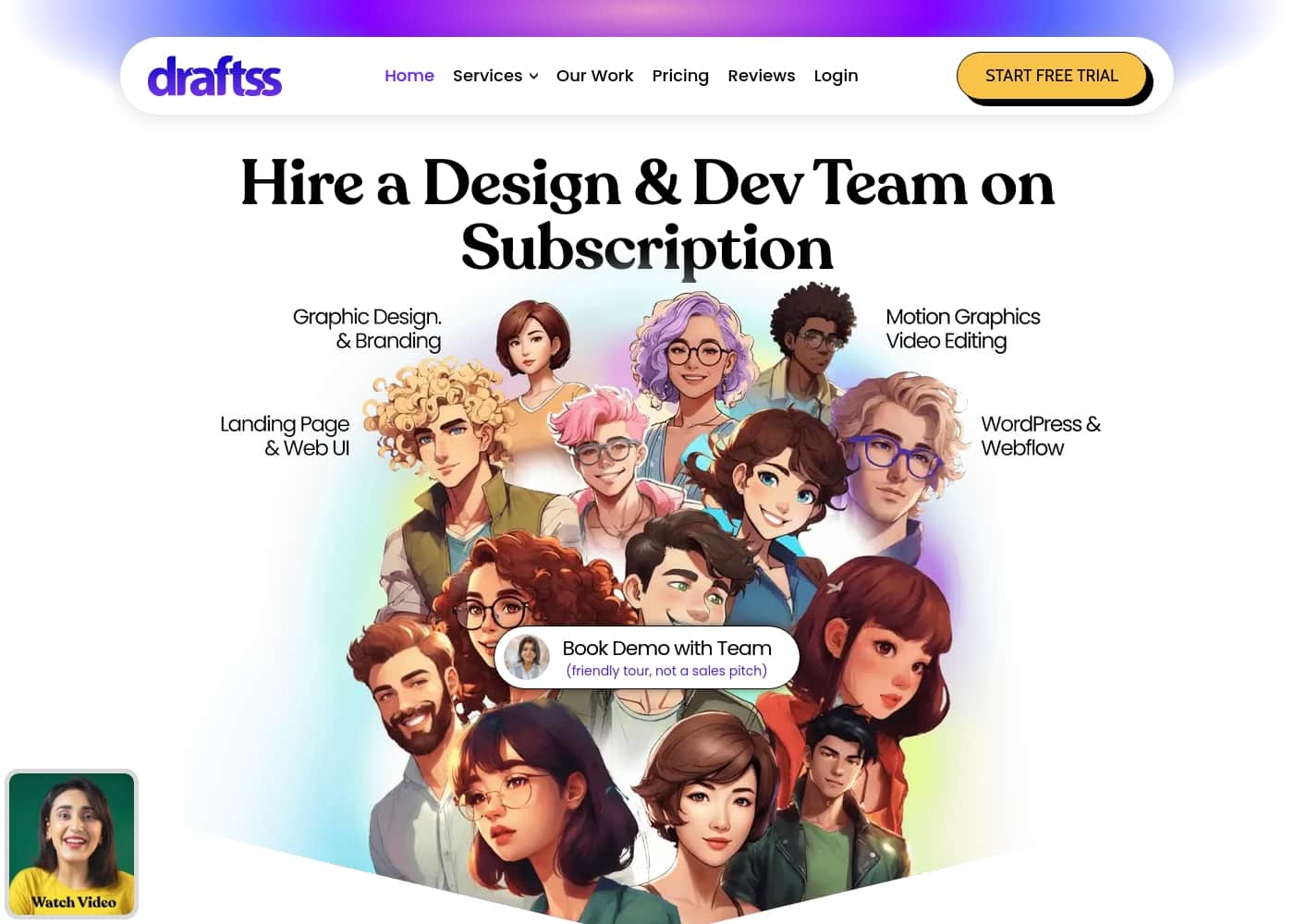 Draftss 홈페이지 스크린샷
