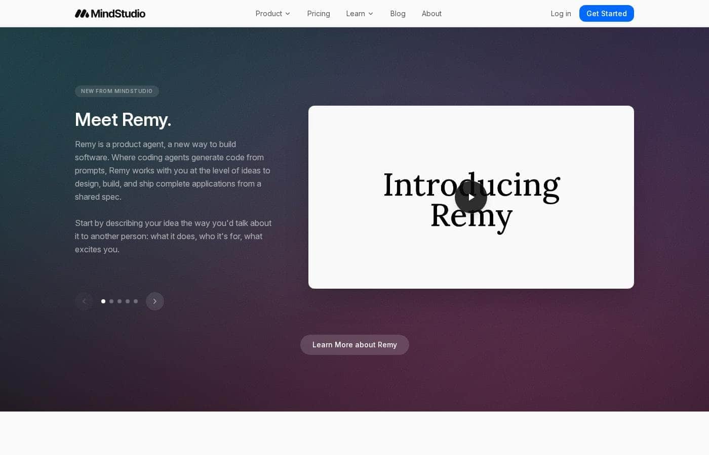 MindStudio homepage screenshot