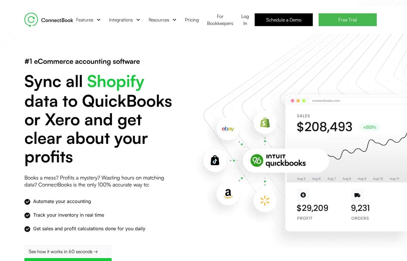 ConnectBooks homepage screenshot