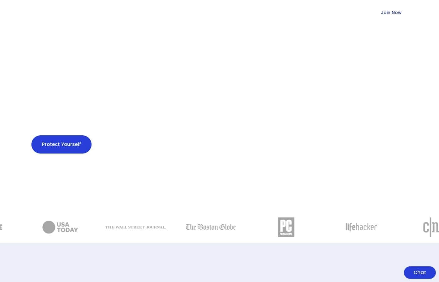 DeleteMe homepage screenshot