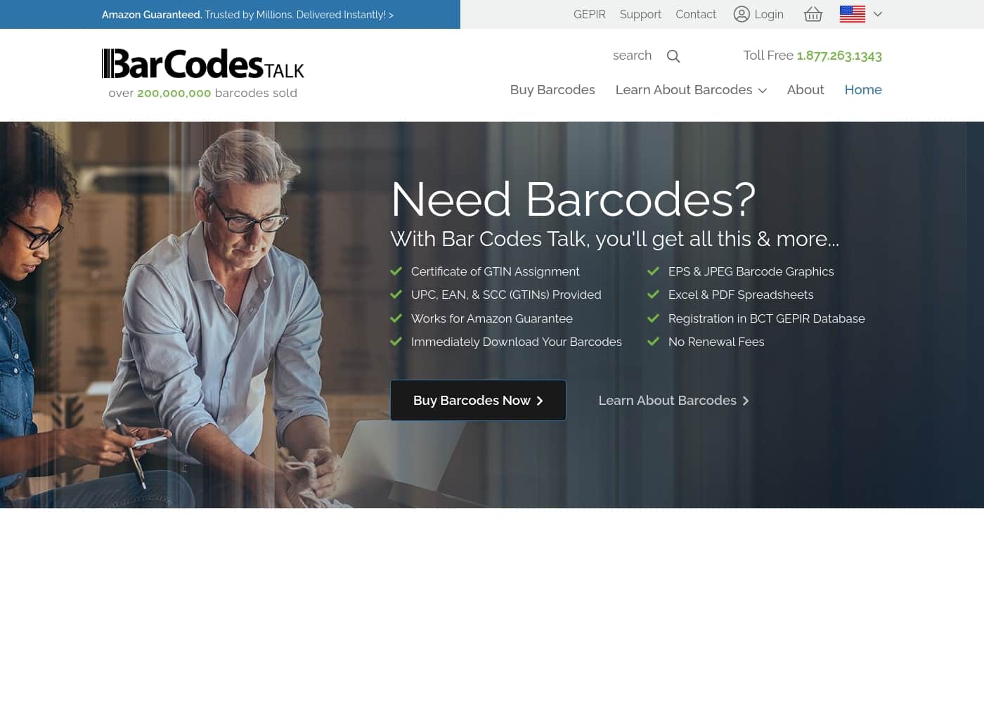 Bar Codes Talk homepage screenshot