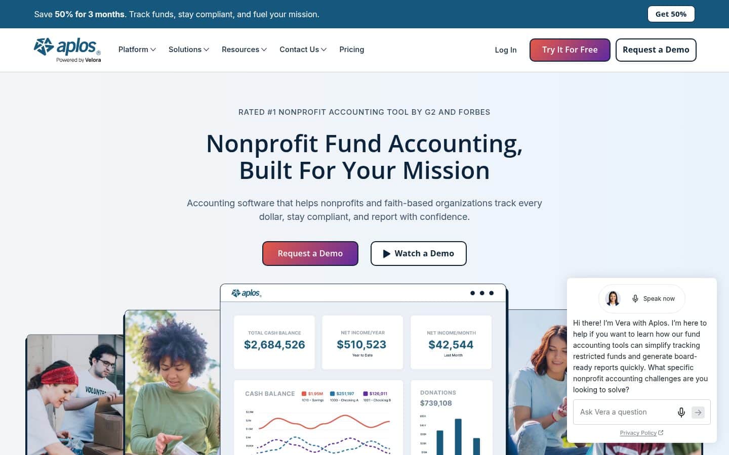 Aplos Homepage-Screenshot