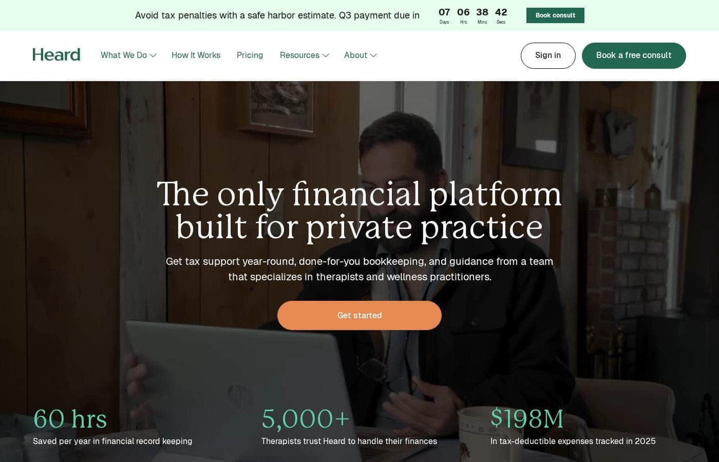 Heard homepage screenshot