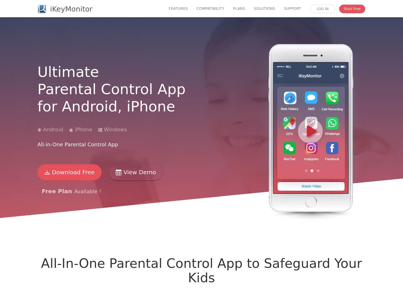 iKeyMonitor homepage screenshot