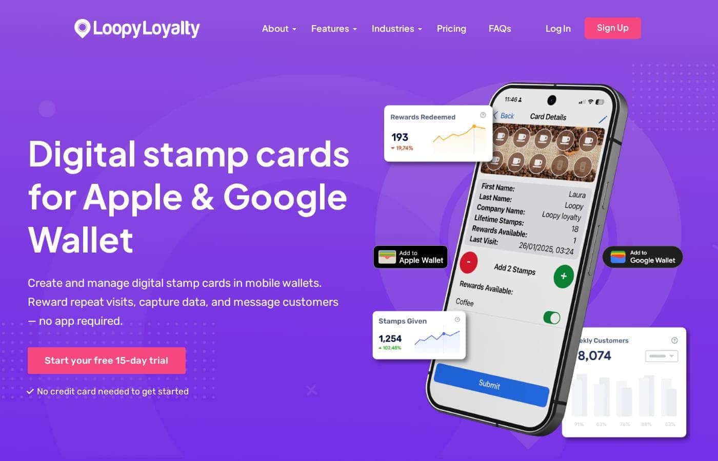 Loopy Loyalty Homepage-Screenshot