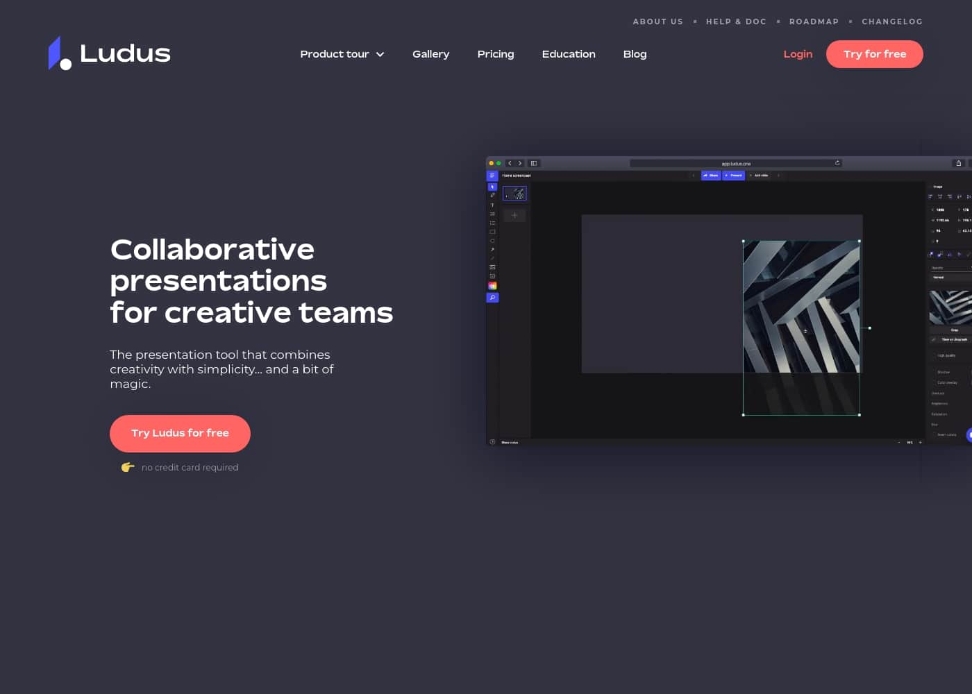Ludus homepage screenshot