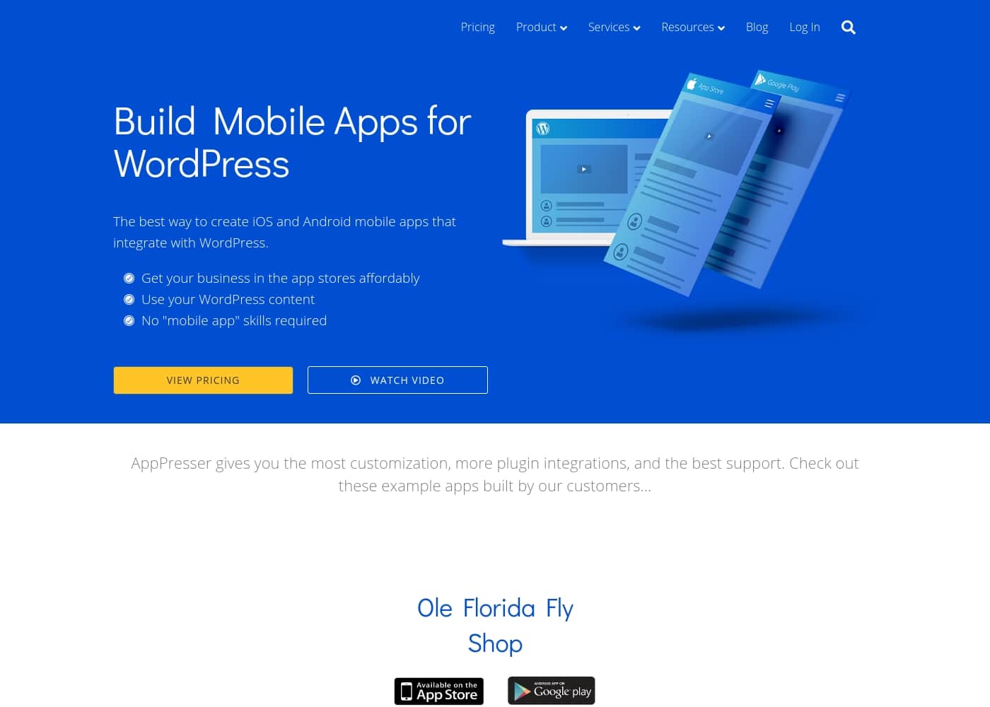 AppPresser homepage screenshot