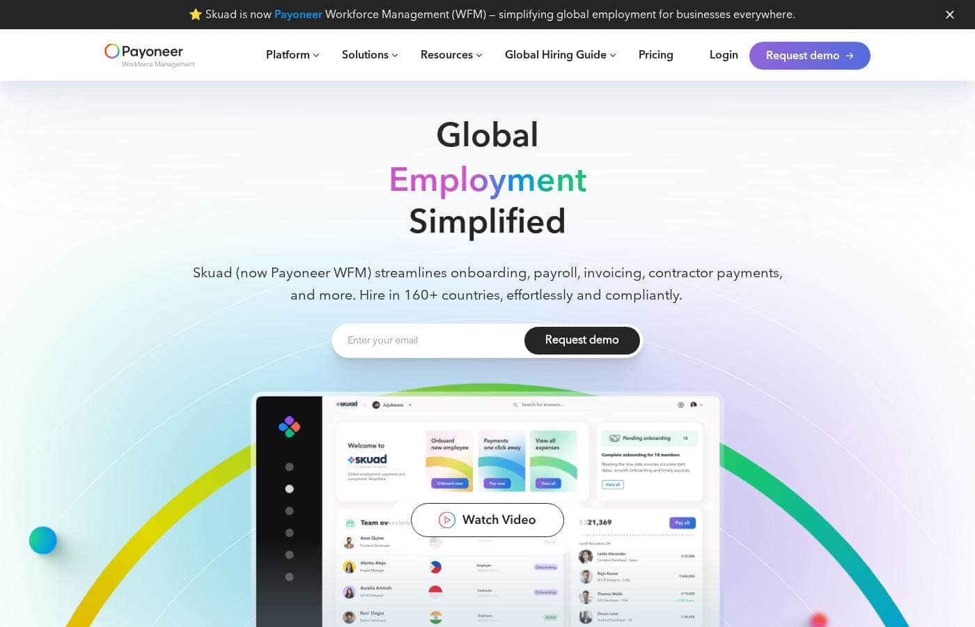 Skuad homepage screenshot